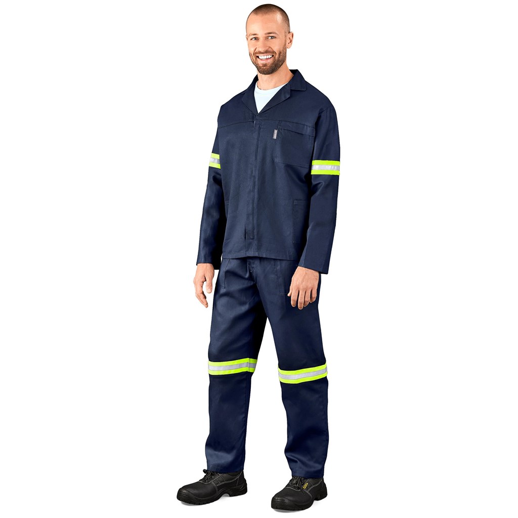 Technician 100% Cotton Conti Suit - Reflective Arms & Legs - Yellow Tape - Image 2