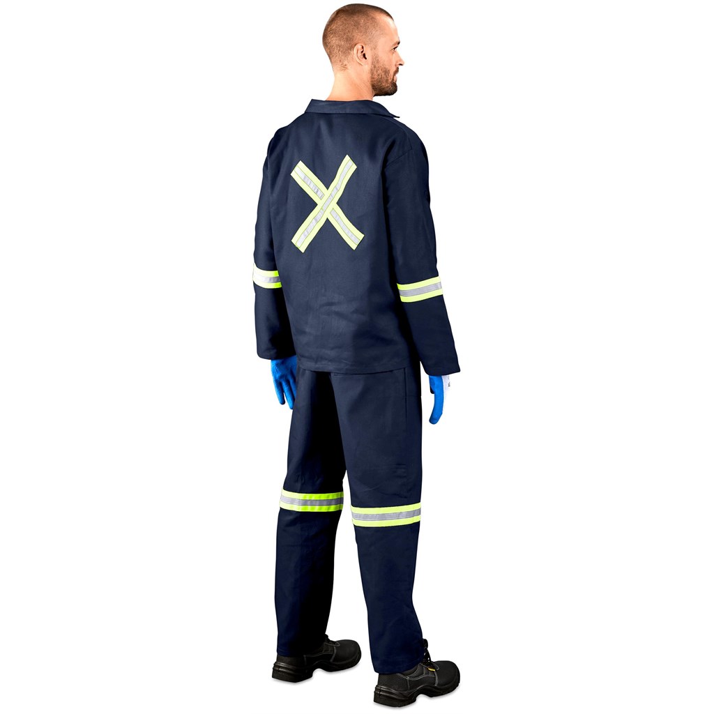 Technician 100% Cotton Conti Suit - Reflective Arms, Legs & Back - Yellow Tape - Image 6