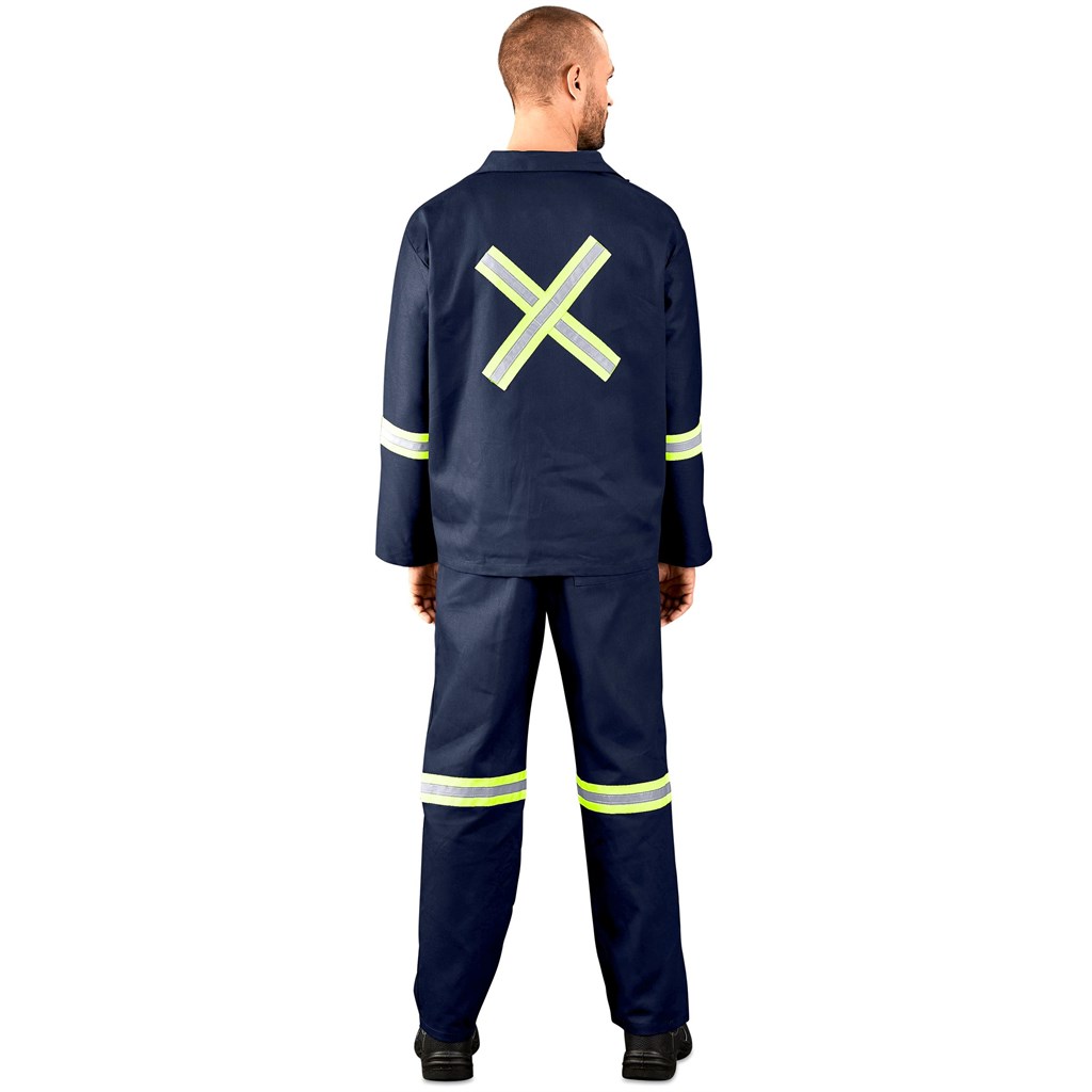 Technician 100% Cotton Conti Suit - Reflective Arms, Legs & Back - Yellow Tape - Image 2
