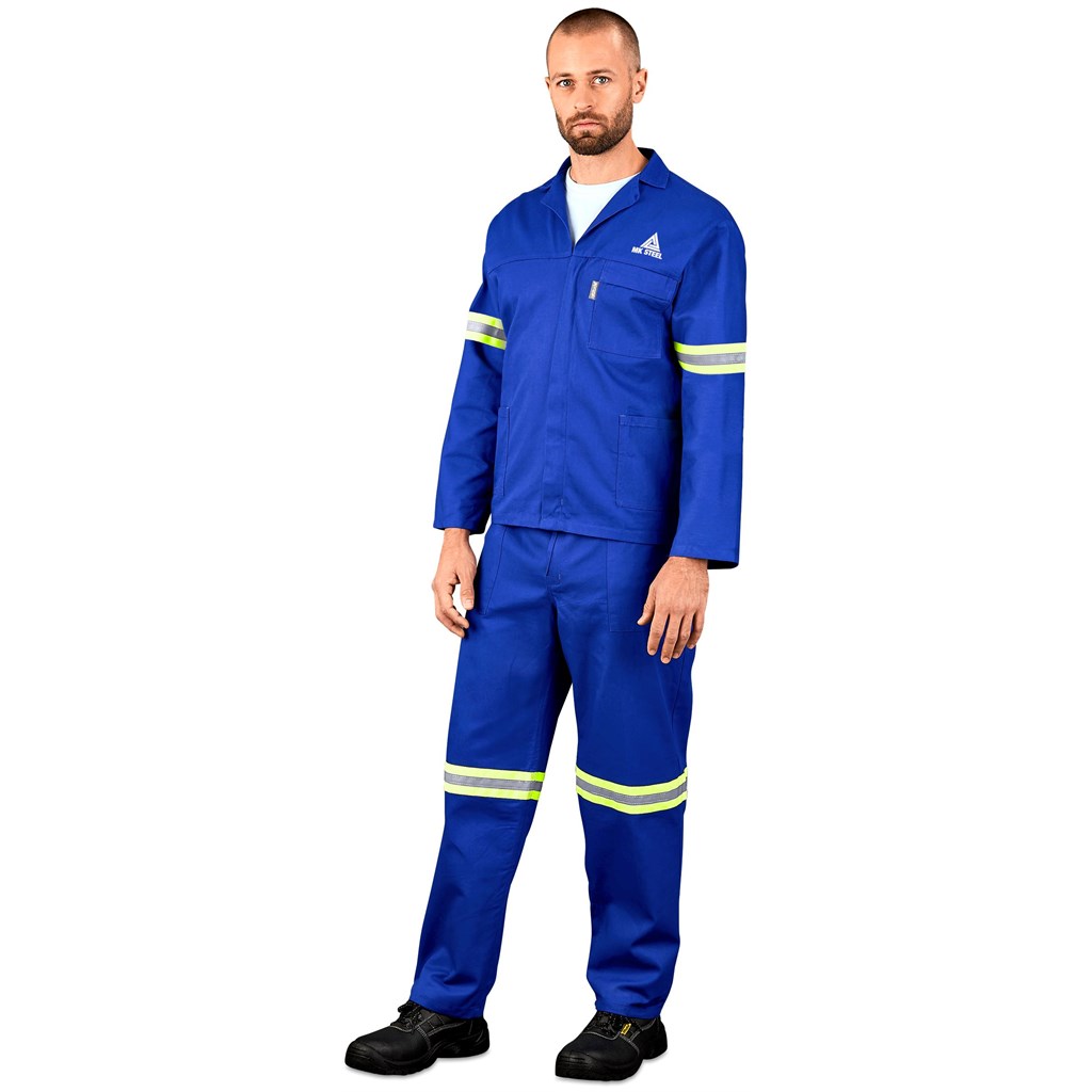 Technician 100% Cotton Conti Suit - Reflective Arms, Legs & Back - Yellow Tape - Image 5