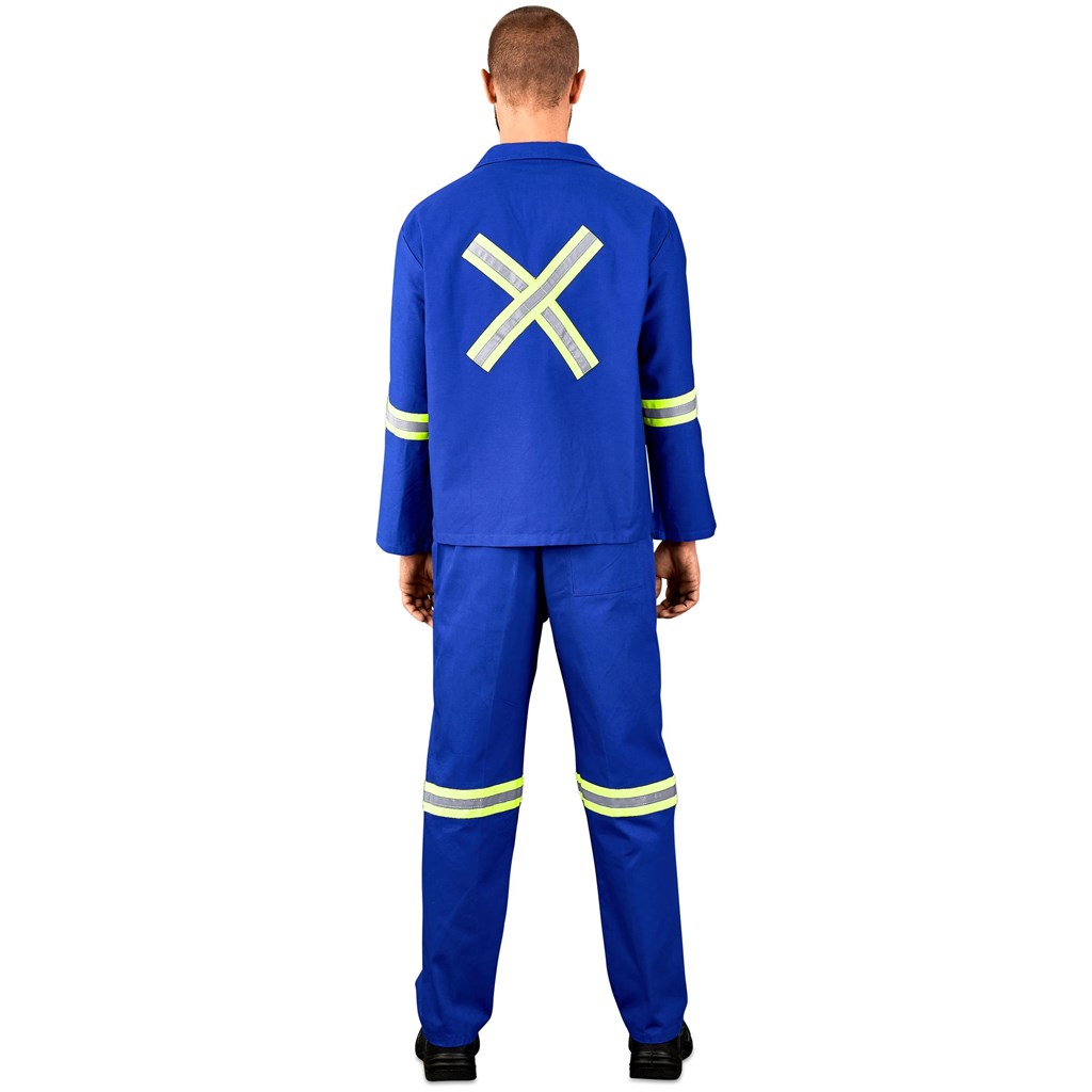 Technician 100% Cotton Conti Suit - Reflective Arms, Legs & Back - Yellow Tape - Image 11