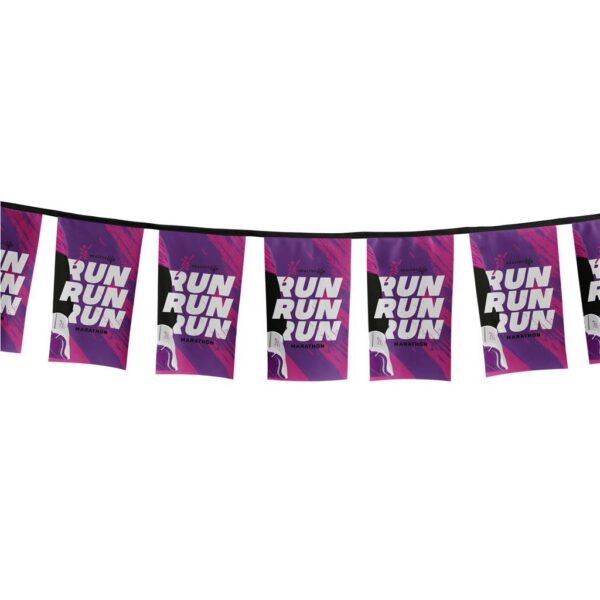Sublimated Single-Sided Polyester Rectangle Bunting - 10m