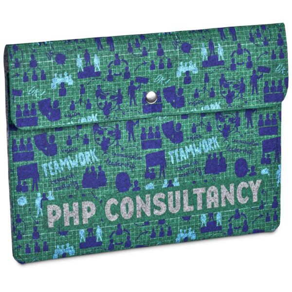 Pre-Printed Sample Hoppla Revo RPET Felt Document Holder