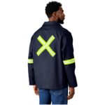 Artisan Premium 100% Cotton Jacket - Reflective Arms & Back - Yellow Tape