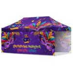 Coated Steel Sublimated Gazebo 6m x 3m - 2 Long Full-Wall Skins