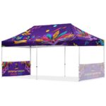 Coated Steel Sublimated Gazebo 6m x 3m - 2 Short Half-Wall Skins