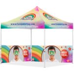Coated Steel Sublimated Gazebo 3m x 3m - 2 Half-Wall Skins