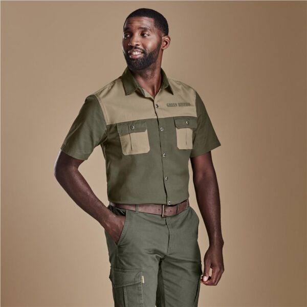 Short Sleeve Serengeti 2-Tone Bush Shirt