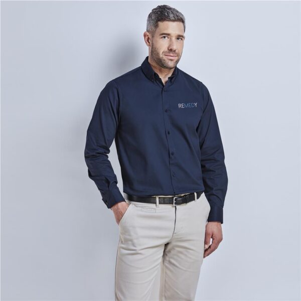 Long Sleeve Brushed Cotton Twill Moderna Shirt