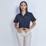 Ladies Short Sleeve Brushed Cotton Twill Moderna Shirt