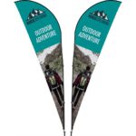 Legend 4M Sublimated Sharkfin Double-Sided Flying Banner - 1 complete unit