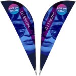 Legend 3M Sublimated Sharkfin Double-Sided Flying Banner - 1 complete unit