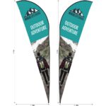 Legend 4m Sublimated Sharkfin Double-Sided Flying Banner Skin (Excludes Hardware)