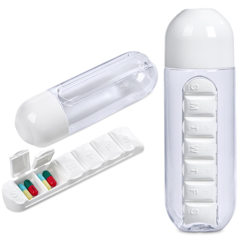 Altitude Vita-Stream Pill Box Plastic Water Bottle - 600ml - Image 11