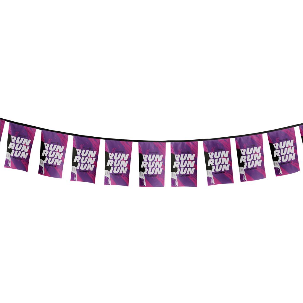 Sublimated Single-Sided Polyester Rectangle Bunting - 10m - Image 7