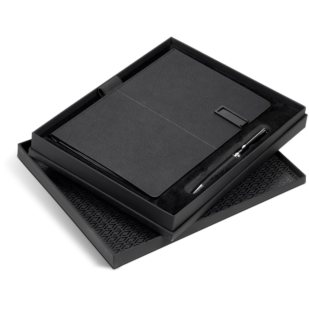Alex Varga Corinthia Flash Drive Notebook & Pen Set - 32GB - Image 2