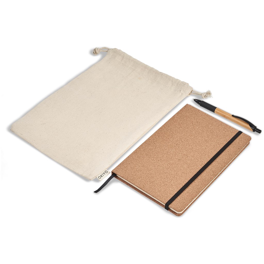 Okiyo Noto Cork & Bamboo Notebook & Pen Set - Image 5