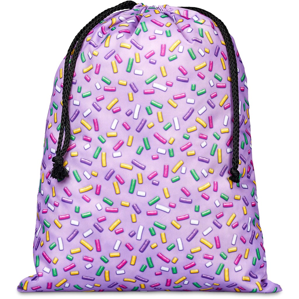 Pre-Production Sample Hoppla Benguela Jumbo Polyester Drawstring Pouch - Image 4
