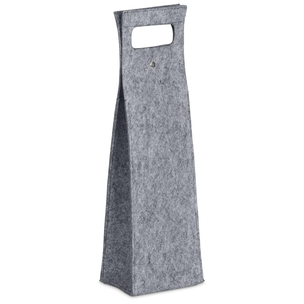 Pre-Production Sample Hoppla Velto RPET Felt Single Wine Carrier - Image 3