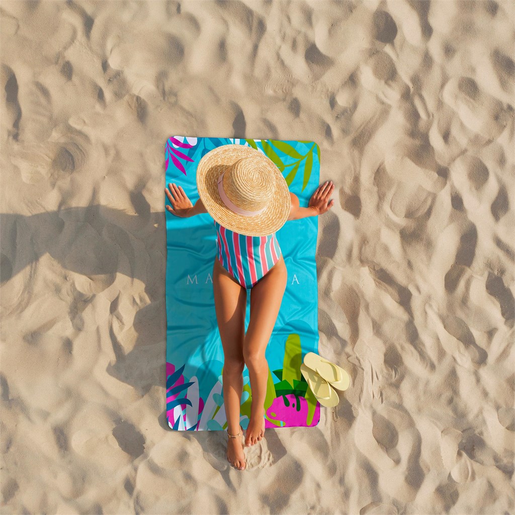 Pre-Production Sample Hoppla Hula Beach Towel - Dual Sided Branding - Image 3