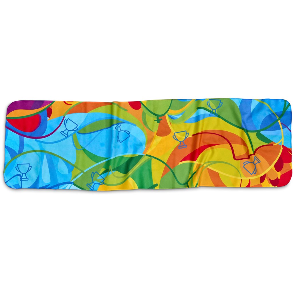 Pre-Production Sample Hoppla Relay Sports Towel - Double-Sided Branding - Image 3