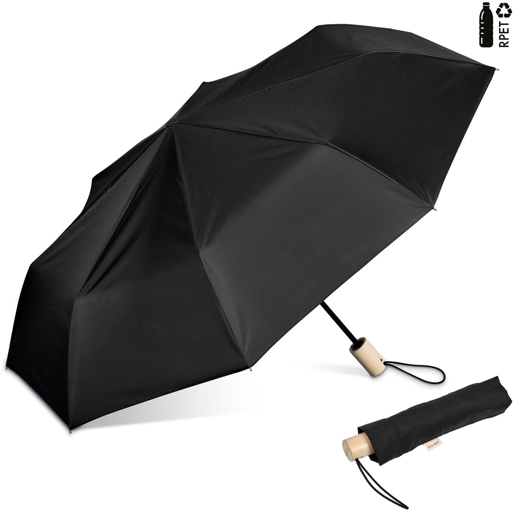 Okiyo Ameno Recycled PET Auto-Open Compact Umbrella - Image 7