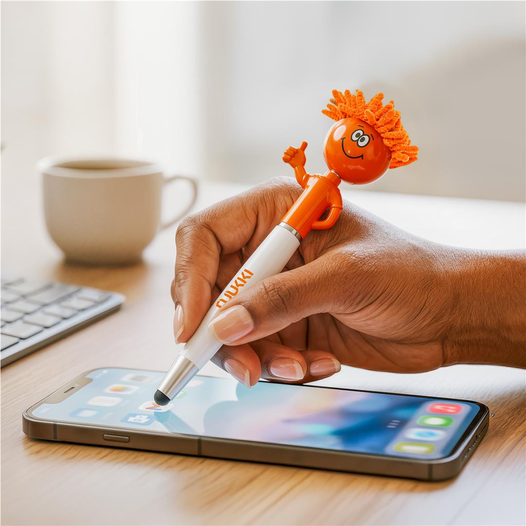 Altitude Moptopper Thumbs-Up Stylus Ball Pen & Screen Cleaner - Image 4