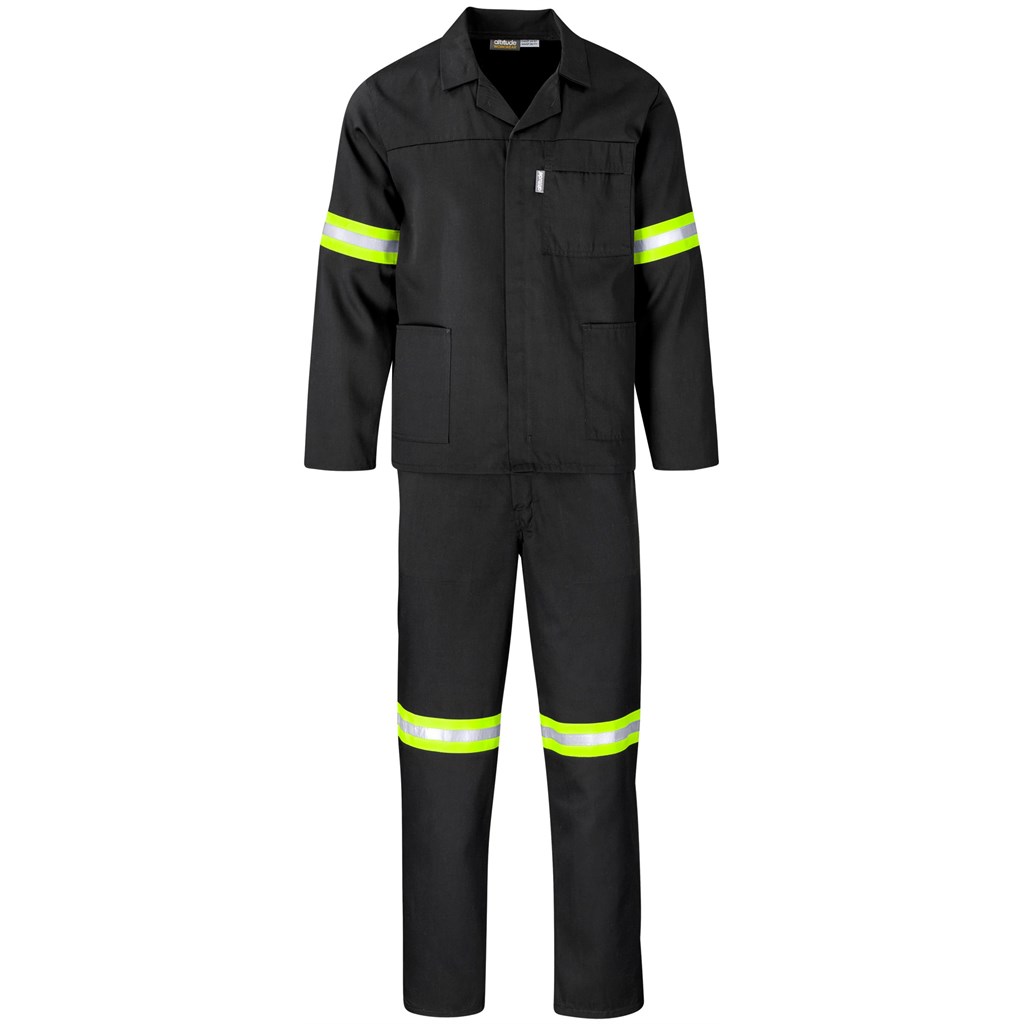 Trade Polycotton Conti Suit - Reflective Arms, Legs & Back - Yellow Tape - Image 8
