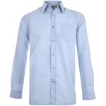 Mens Long Sleeve Apollo Shirt - Light Blue