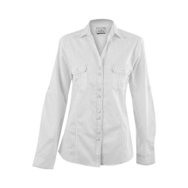 Ladies Long Sleeve Inyala Shirt - Off White