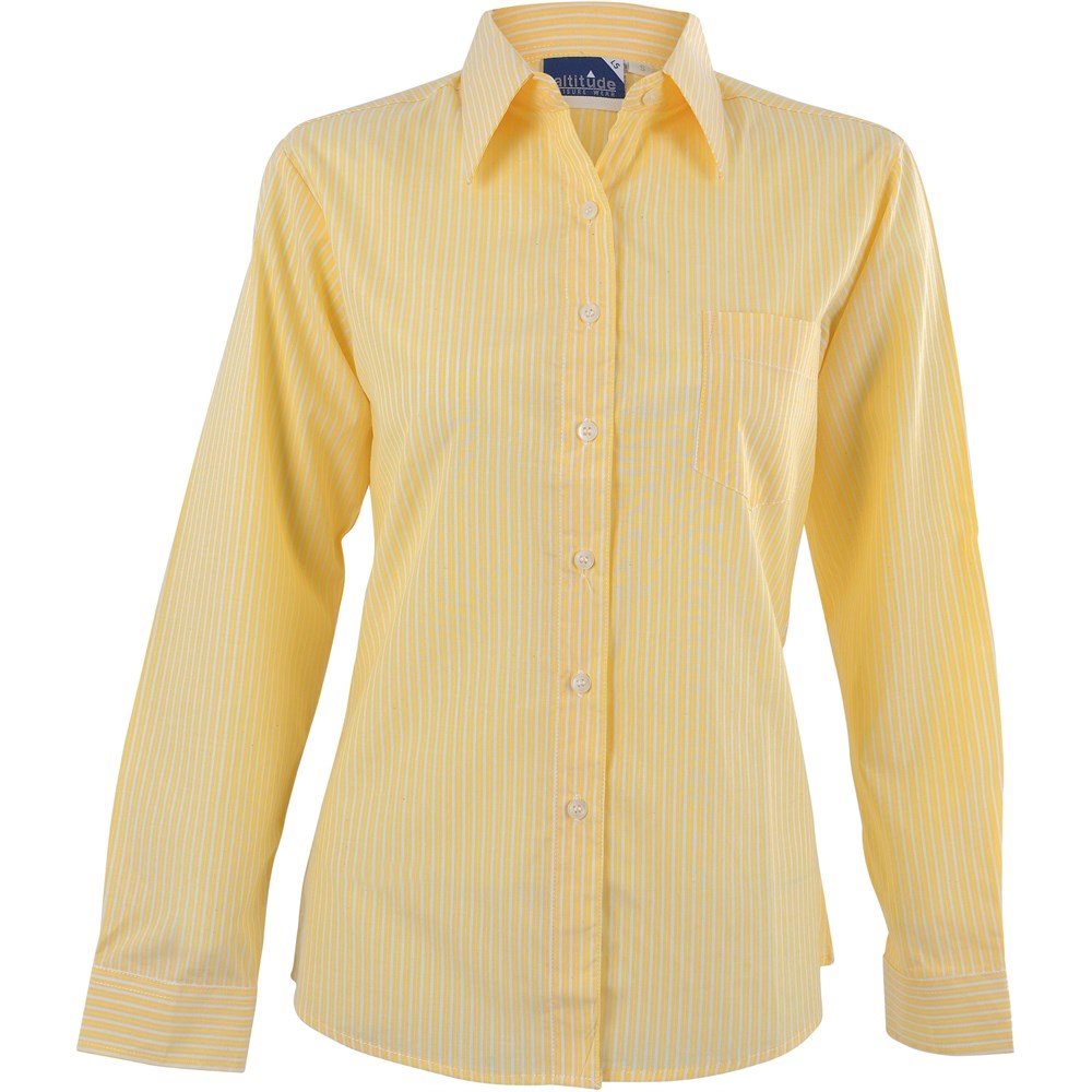 Ladies Long Sleeve Drew Shirt - Yellow - Image 2