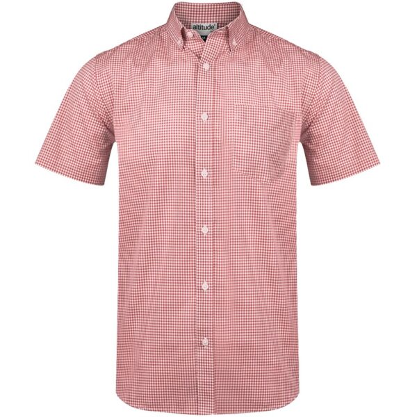Mens Short Sleeve Edinburgh Shirt - Red