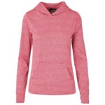 Ladies Fitness Lightweight Hooded Sweater - Red