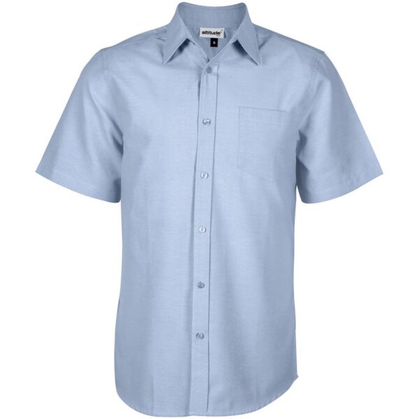 Short Sleeve Oxford Shirt - Light Blue