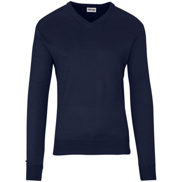 Mens Long Sleeve Peru V-Neck Jersey - Navy