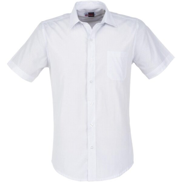 Short Sleeve Huntington Shirt - White Light Blue