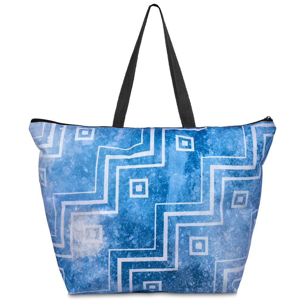 Hoppla Skyline Recycled PET Stitch-Bond Shopper With Zip - Image 5