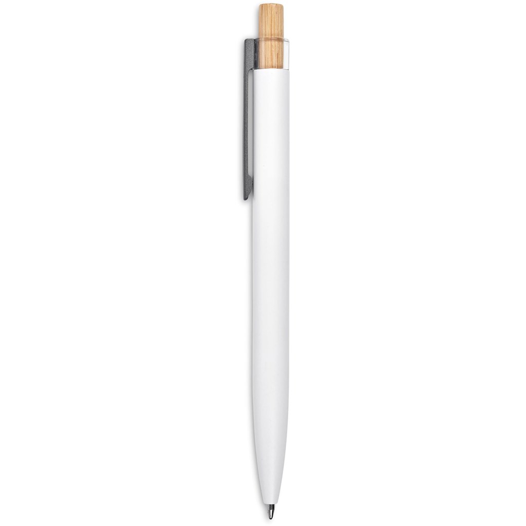 Okiyo Mimo Recycled Aluminium Ball Pen - Solid White - Image 6