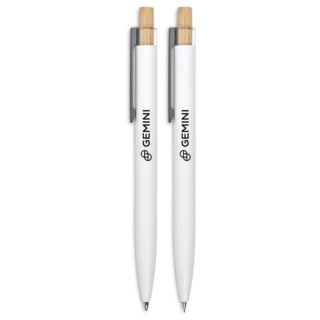Okiyo Mimotu Ball Pen & Pencil Set - Solid White - Image 11