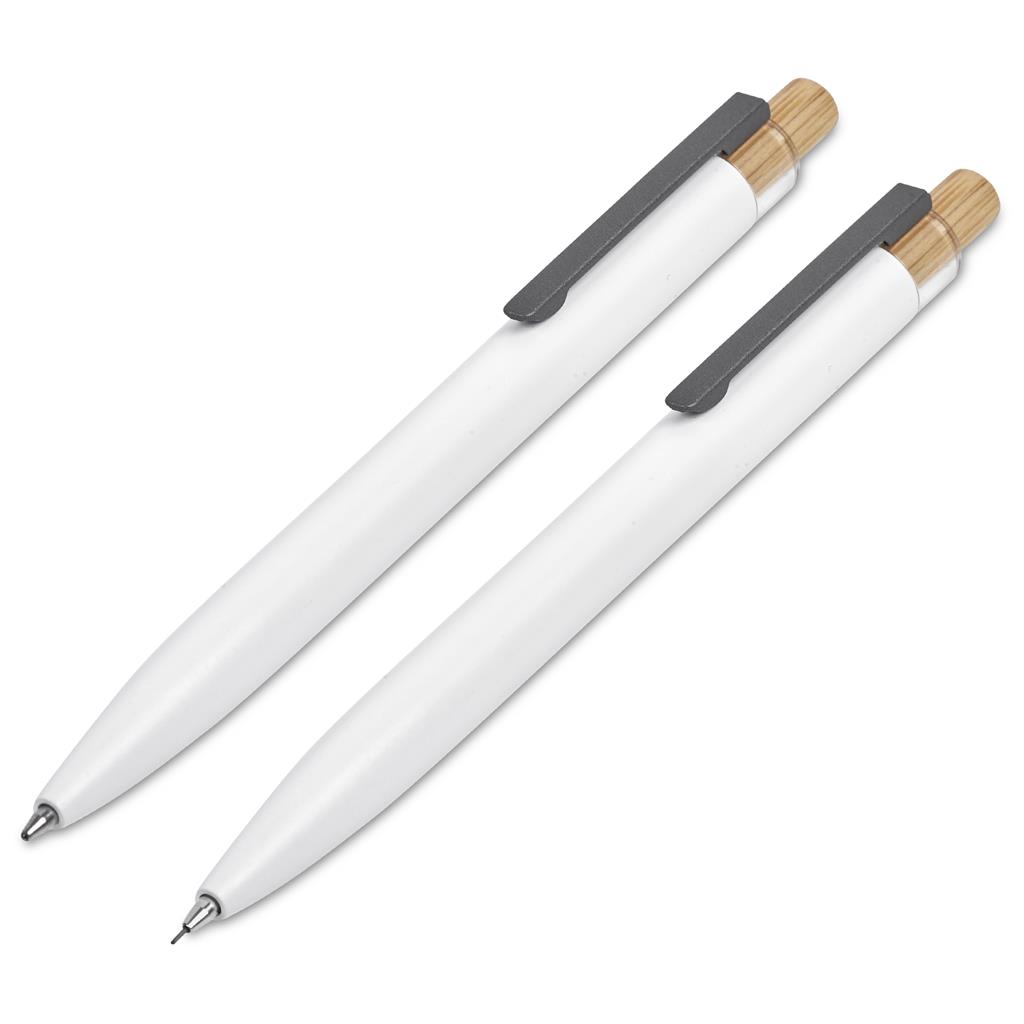 Okiyo Mimotu Ball Pen & Pencil Set - Solid White - Image 6