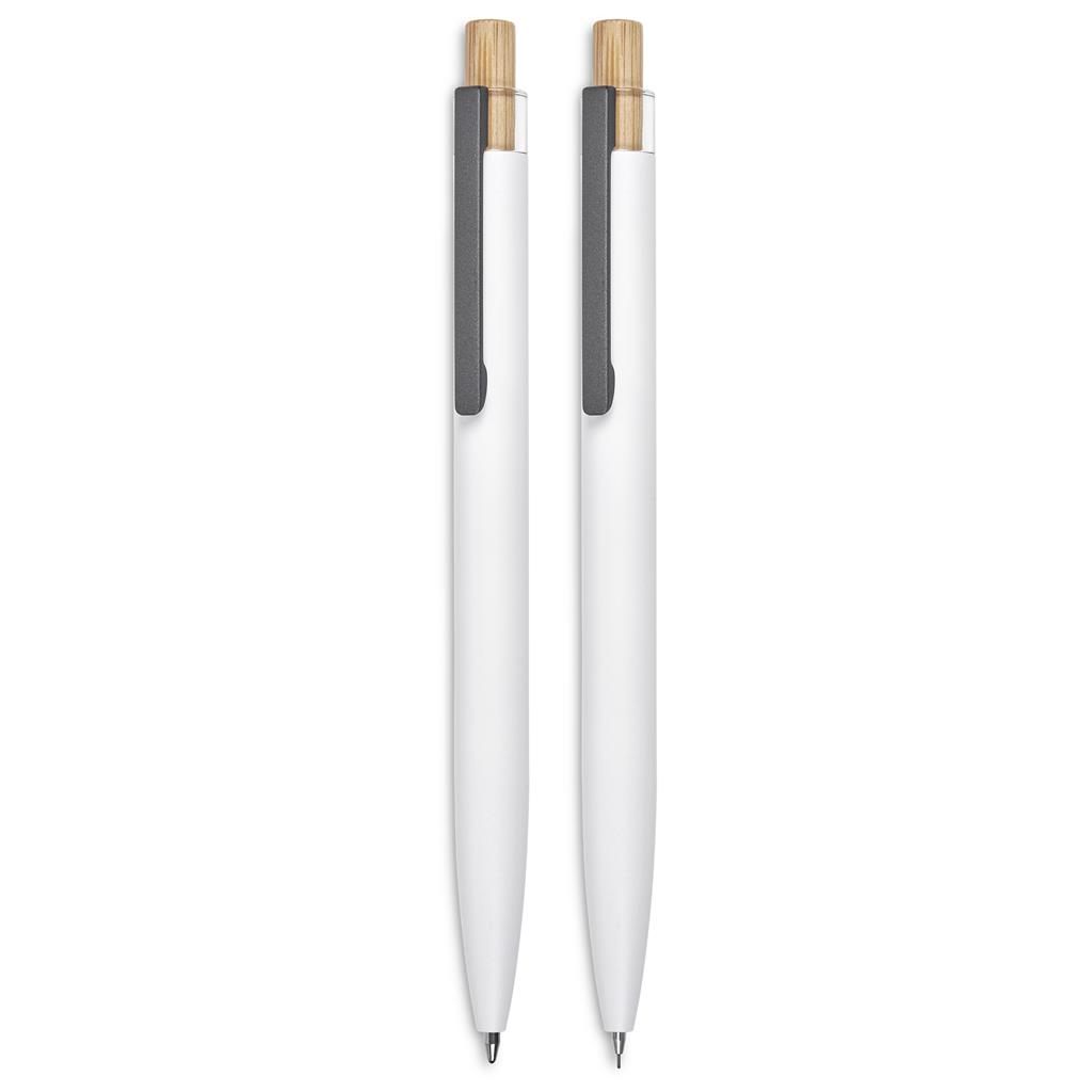 Okiyo Mimotu Ball Pen & Pencil Set - Solid White - Image 8