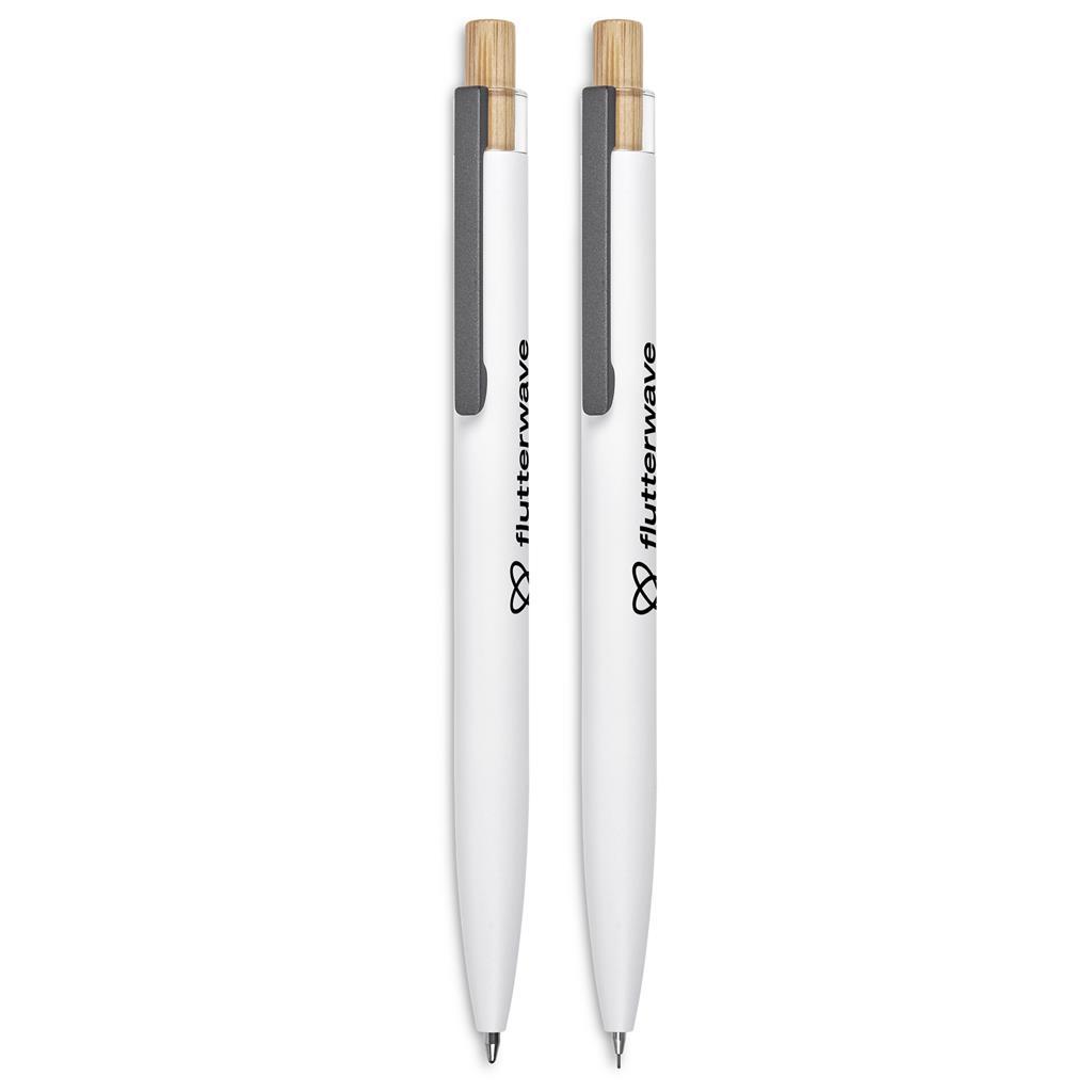 Okiyo Mimotu Ball Pen & Pencil Set - Solid White - Image 7