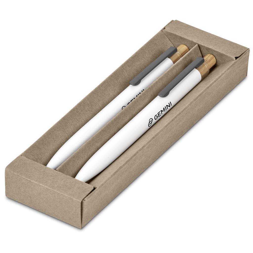 Okiyo Mimotu Ball Pen & Pencil Set - Solid White - Image 12