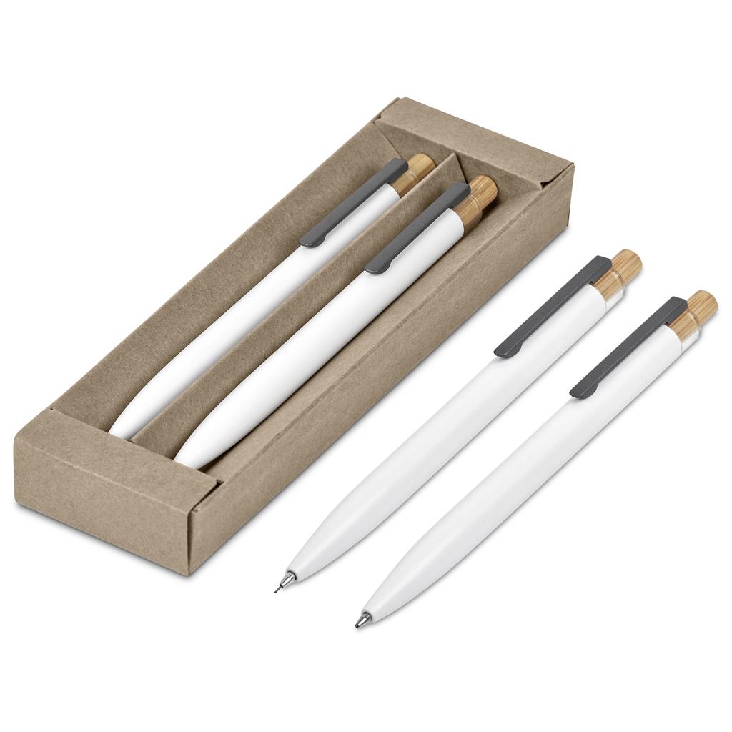 Okiyo Mimotu Ball Pen & Pencil Set - Solid White - Image 10