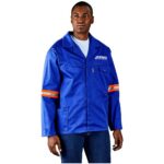 Site Premium Polycotton Jacket - Reflective Arms - Orange Tape