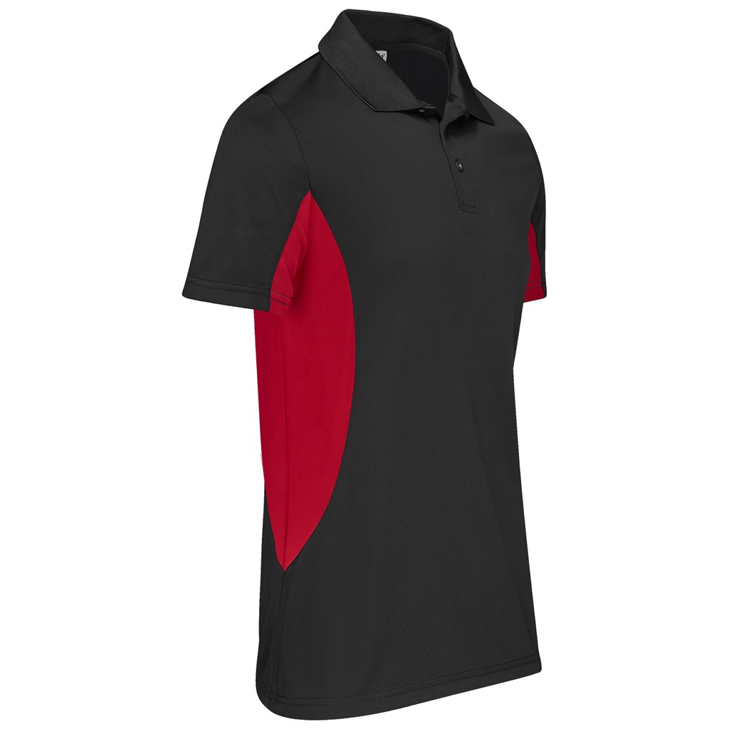 Kids Championship Golf Shirt - Black Red - Image 2