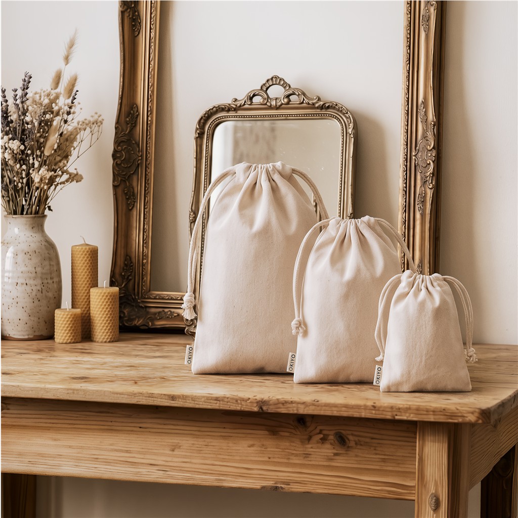 Okiyo Chikara Mini Cotton Drawstring Pouch - Image 3