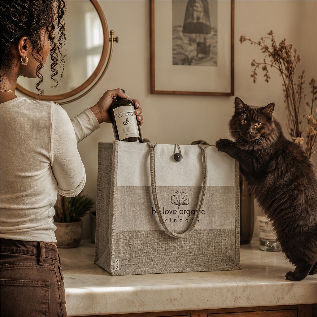 Okiyo Fukei Jute & Cotton Tote - Image 5