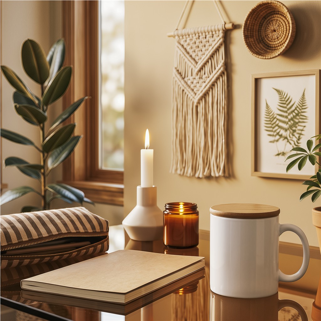 Okiyo Sozo Bamboo & Ceramic Sublimation Coffee Mug - 330ml - Image 17