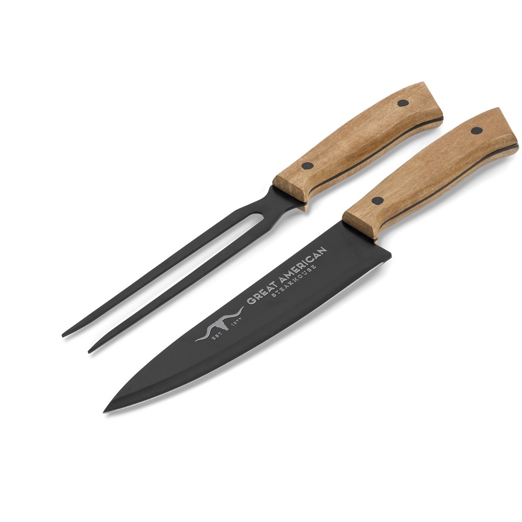 US Basic Butcher's Block Carving Set - Image 3
